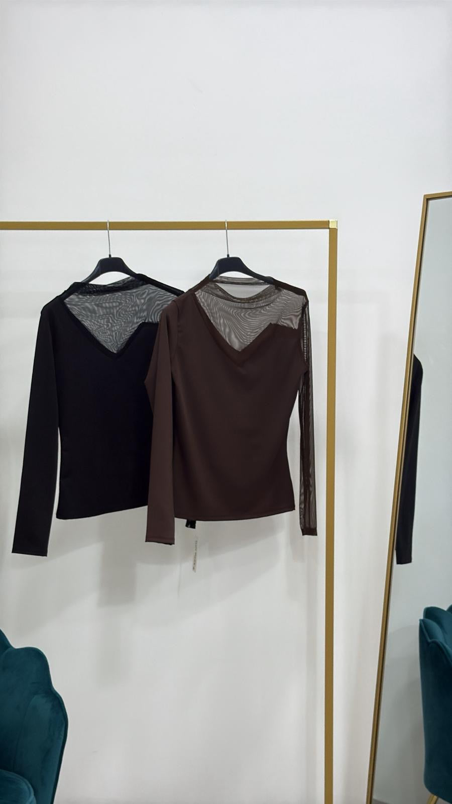 Maglietta lycra semitrasparente