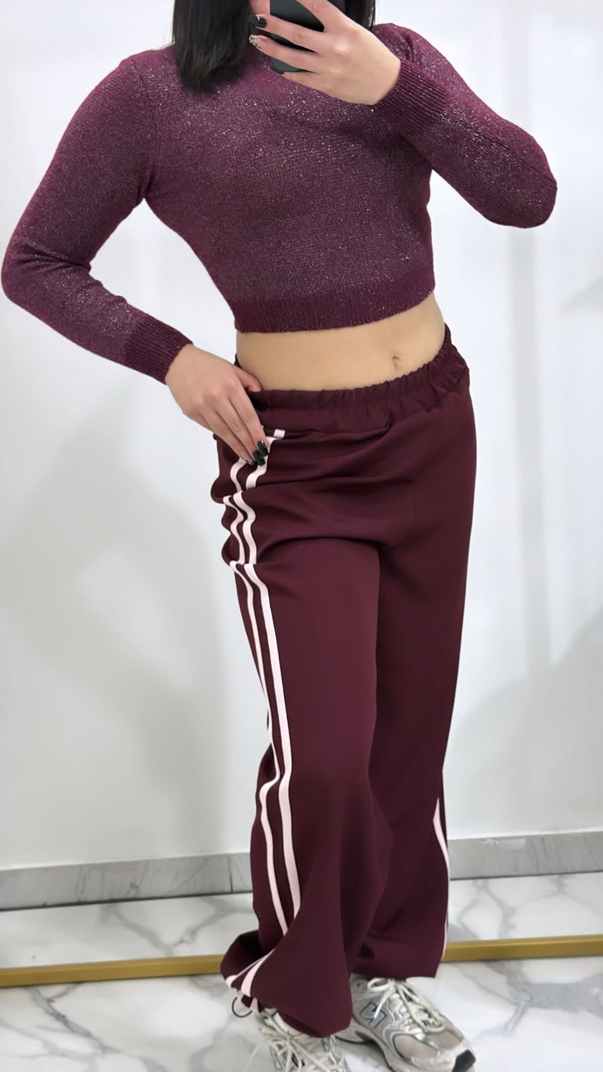 Maglioncino crop collo alto
